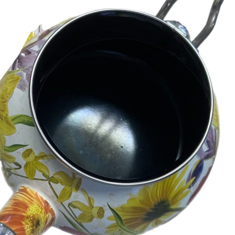 The Pioneer Woman Flower Garden Enamel Tea Kettle Teapot RETIRED! - Picture 4 of 5